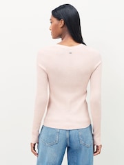 BOSS Pink Friva V-Neck Knit Cardigan - Image 3 of 4