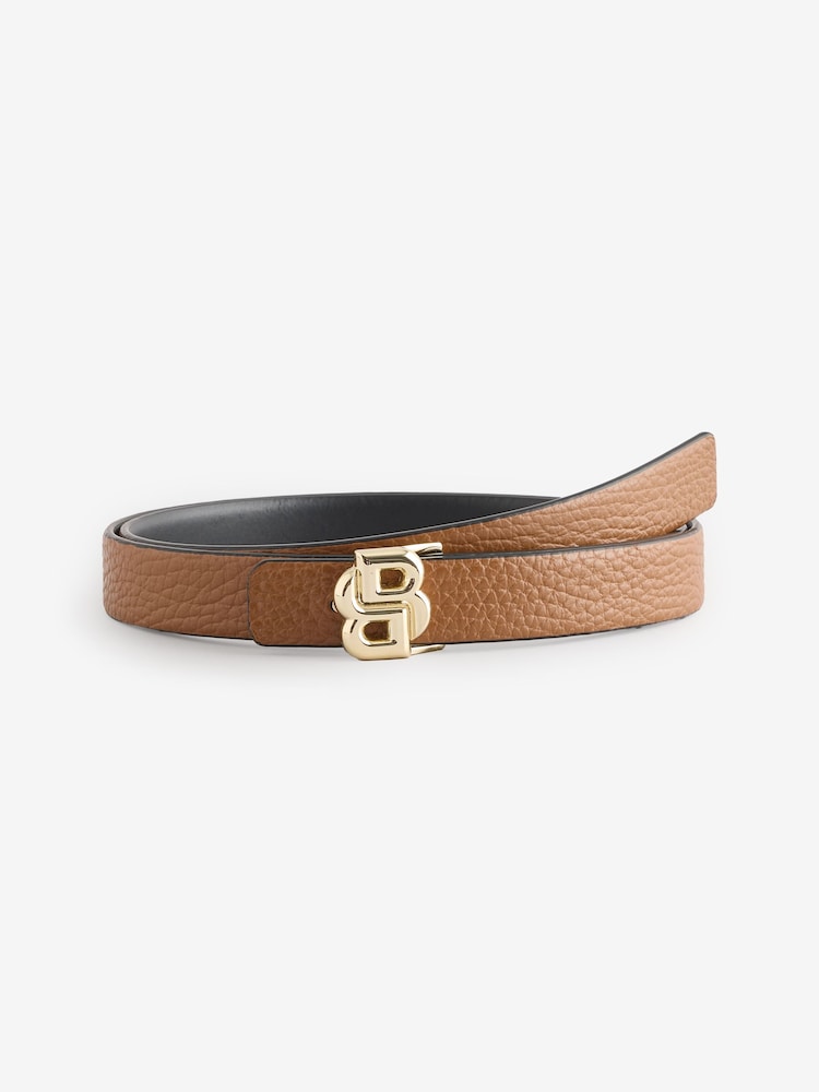 BOSS Black Reversible Double B Leather Belt - Image 2 of 3
