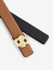 BOSS Black Reversible Double B Leather Belt - Image 3 of 3