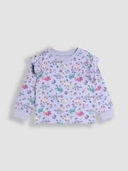 JoJo Maman Bébé Lilac Dino Print Glow In The Dark Jersey Pyjamas - Image 3 of 6