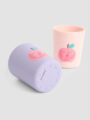JoJo Maman Bébé Apples 2-Pack Silicone Cups - Image 4 of 5