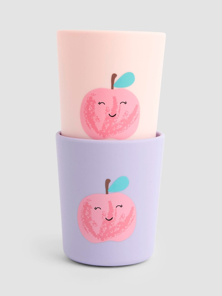 JoJo Maman Bébé Apples 2-Pack Silicone Cups - Image 5 of 5