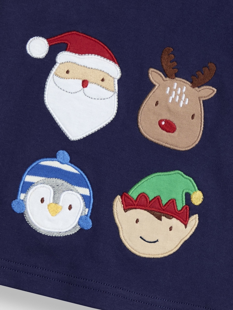 JoJo Maman Bébé Teal Blue Snail Appliqué Pyjamas - Image 6 of 6 JoJo Maman Bébé Teal Blue Snail Appliqué Pyjamas - Image 6 of 6