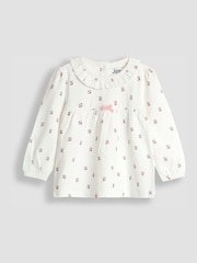 JoJo Maman Bébé Cream Ditsy Print Pyjamas - Image 2 of 6