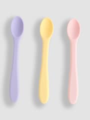 JoJo Maman Bébé 3-Pack Silicone Weaning Spoons - Image 3 of 5