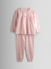 JoJo Maman Bébé Pink Bunny Character Appliqué Jersey Pyjamas - Image 1 of 7