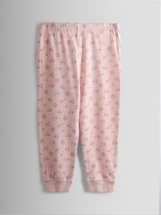 JoJo Maman Bébé Pink Bunny Character Appliqué Jersey Pyjamas - Image 4 of 7