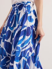 Phase Eight Blue Alva 100% Cotton Print Skirt - Image 5 of 6