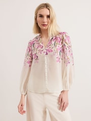 Phase Eight Pink Gisela Floral Blouse - Image 1 of 6