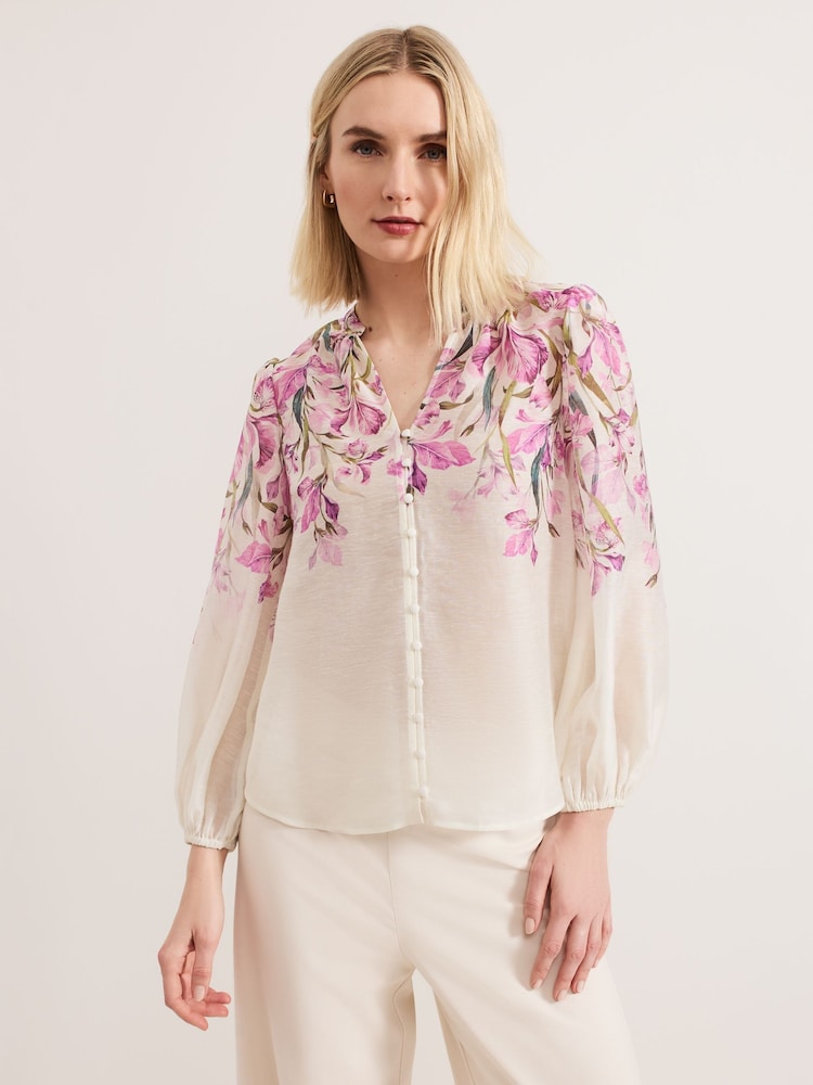 Phase Eight Pink Gisela Floral Blouse - Image 1 of 6