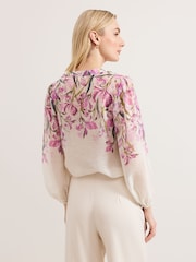 Phase Eight Pink Gisela Floral Blouse - Image 2 of 6