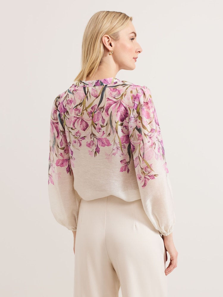 Phase Eight Pink Gisela Floral Blouse - Image 2 of 6