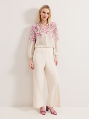 Phase Eight Pink Gisela Floral Blouse - Image 3 of 6