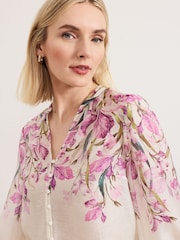 Phase Eight Pink Gisela Floral Blouse - Image 4 of 6