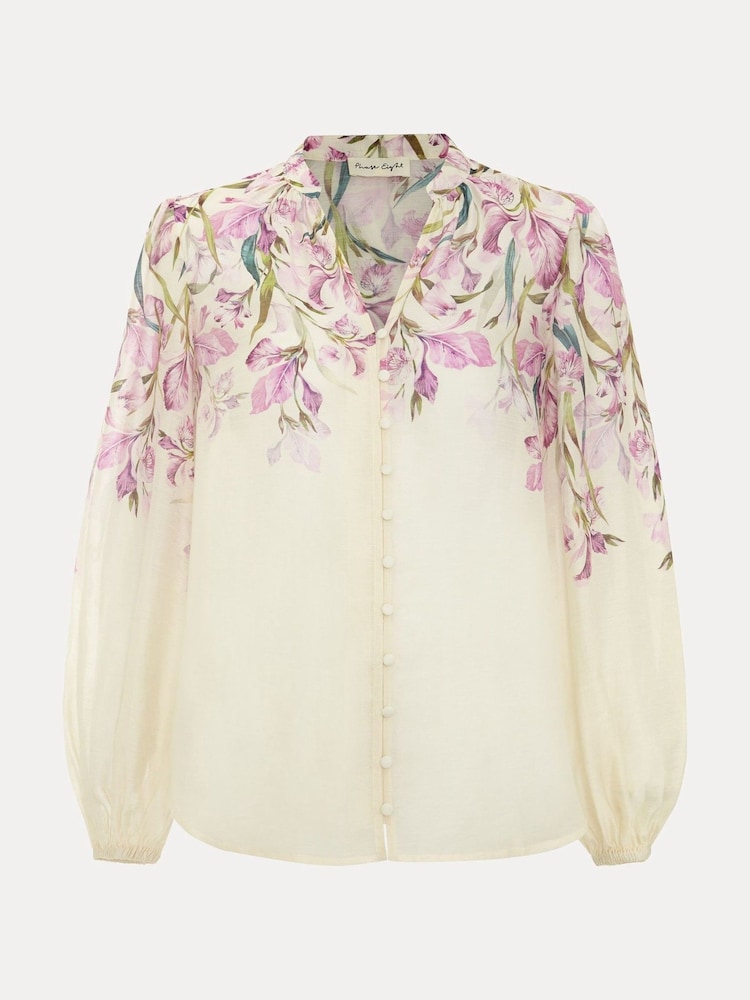 Phase Eight Pink Gisela Floral Blouse - Image 6 of 6