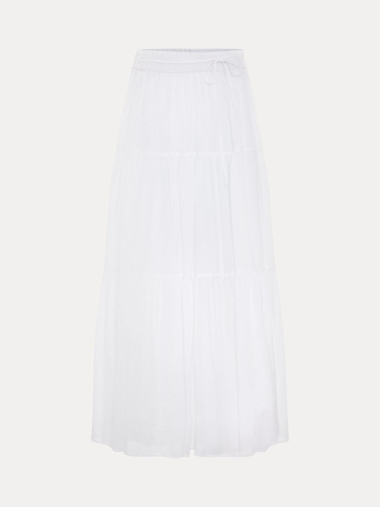 Phase Eight White Alva 100% Cotton Print Skirt - Image 7 of 7