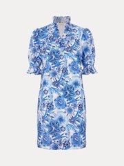 Phase Eight Blue Azelia 100% Cotton Dress - Image 6 of 6