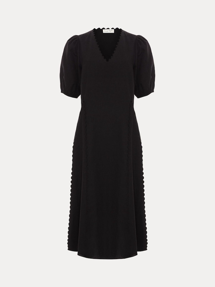 Phase Eight Black Milly Linen Dress - Image 7 of 7 Phase Eight Black Milly Linen Dress - Image 7 of 7