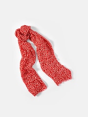 Mint Velvet Red Poppy Print Scarf - Image 1 of 4