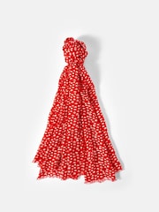 Mint Velvet Red Poppy Print Scarf - Image 2 of 4
