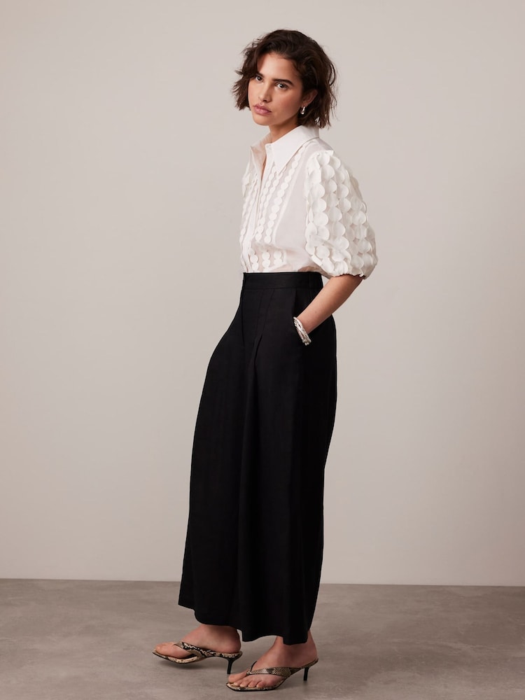 Mint Velvet White Organza Puff Sleeve Shirt - Image 4 of 7