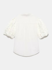 Mint Velvet White Organza Puff Sleeve Shirt - Image 7 of 7