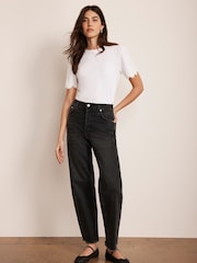 Mint Velvet White 100% Cotton Lace Trim T-Shirt - Image 3 of 9
