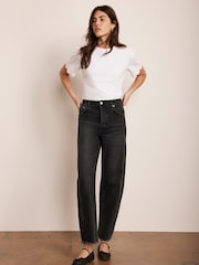 Mint Velvet White 100% Cotton Lace Trim T-Shirt - Image 6 of 9