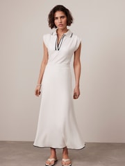 Mint Velvet White Contrast Polo Top - Image 2 of 9