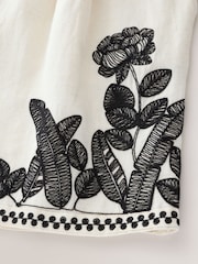 Ecru Marl Embroidered Beach Shorts - Image 7 of 8