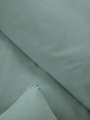 Sage Green 144 Thread Count Duvet Cover and Pillowcase Set - Image 3 of 4