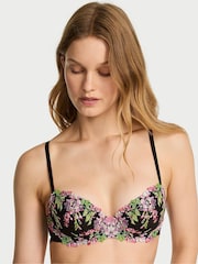 Victoria's Secret Black Lightly Lined Demi Wisteria Embroidery Bra - Image 1 of 2