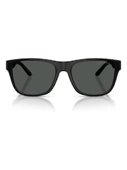 Schwarze quadratische Sonnenbrille von Emporio Armani - Bild 1 von 5