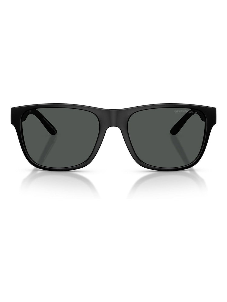 Schwarze quadratische Sonnenbrille von Emporio Armani - Bild 1 von 5