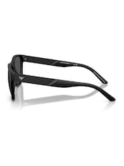 Schwarze quadratische Sonnenbrille von Emporio Armani - Bild 2 von 5