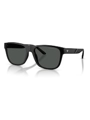 Schwarze quadratische Sonnenbrille von Emporio Armani - Bild 3 von 5
