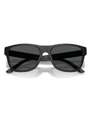 Schwarze quadratische Sonnenbrille von Emporio Armani - Bild 5 von 5