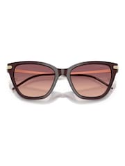 Emporio Armani Red Cat Eye Sunglasses - Image 5 of 5