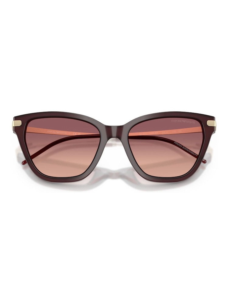 Emporio Armani Red Cat Eye Sunglasses - Image 5 of 5