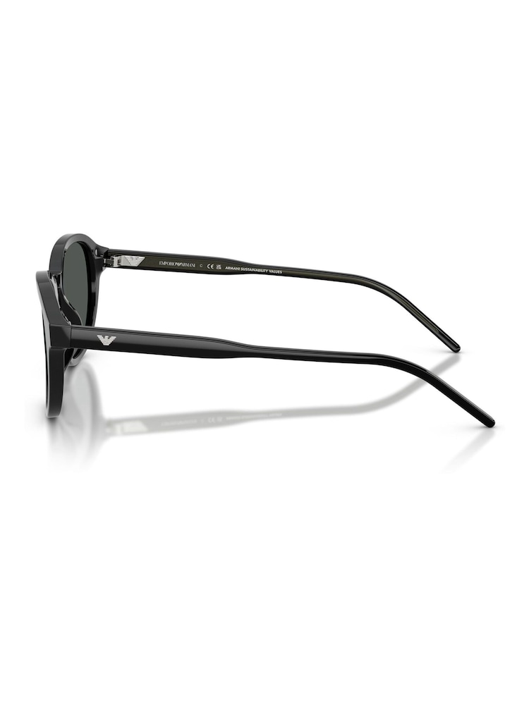 Emporio Armani Phantos Black Sunglasses - Image 2 of 5