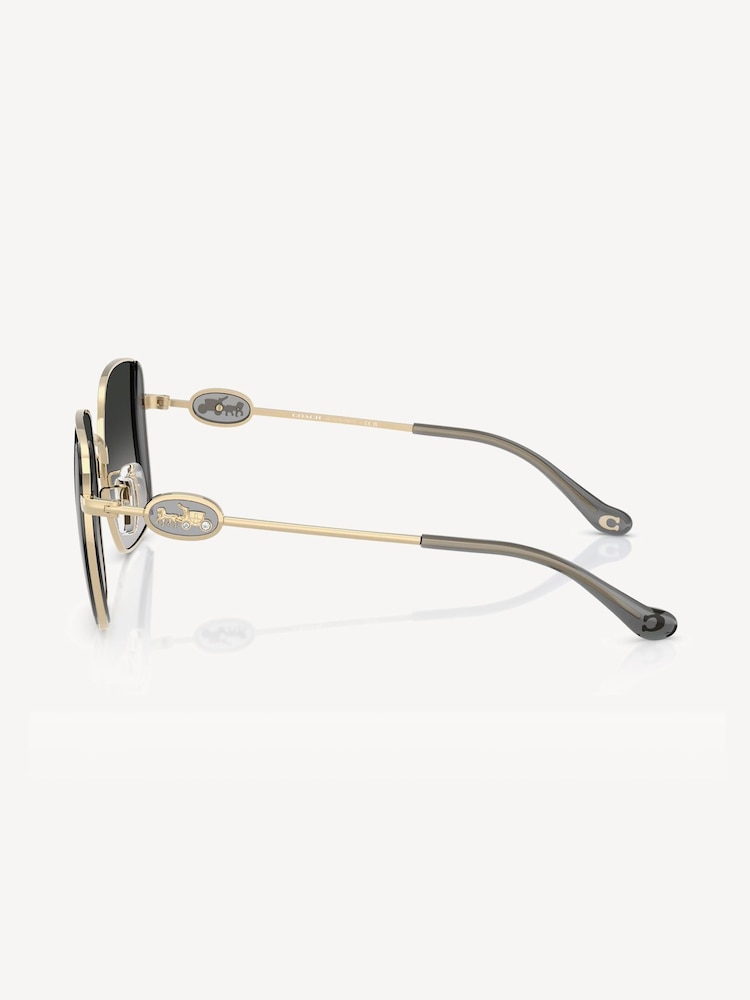 COACH Gold Square Sunglasses - Image 6 of 6