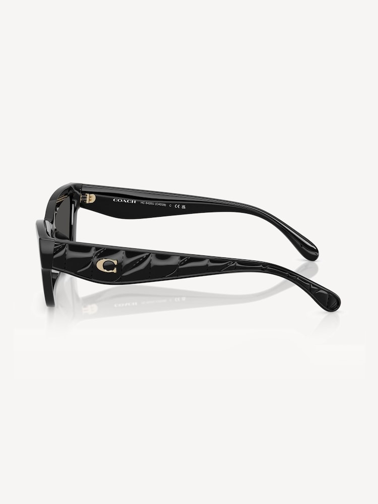 COACH Black Rectangle Sunglasses - Image 5 of 5