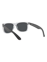 Ray Ban Justin Square Black Sunglasses - Image 4 of 12