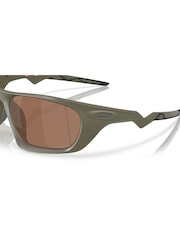 Oakley Green Lateralis Rectangle Sunglasses - Image 4 of 7