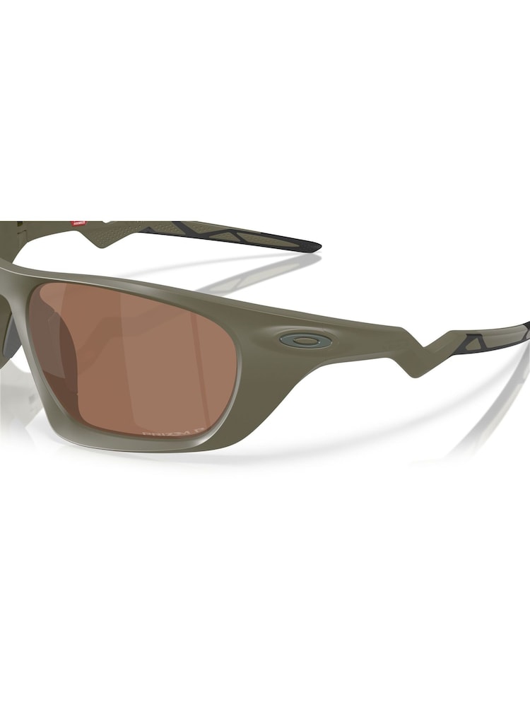 Oakley Green Lateralis Rectangle Sunglasses - Image 4 of 7