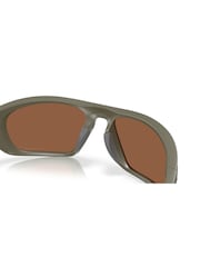 Oakley Green Lateralis Rectangle Sunglasses - Image 6 of 7