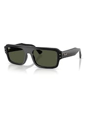 Ray Ban Lukas Rectangle Black Sunglasses - Image 1 of 6