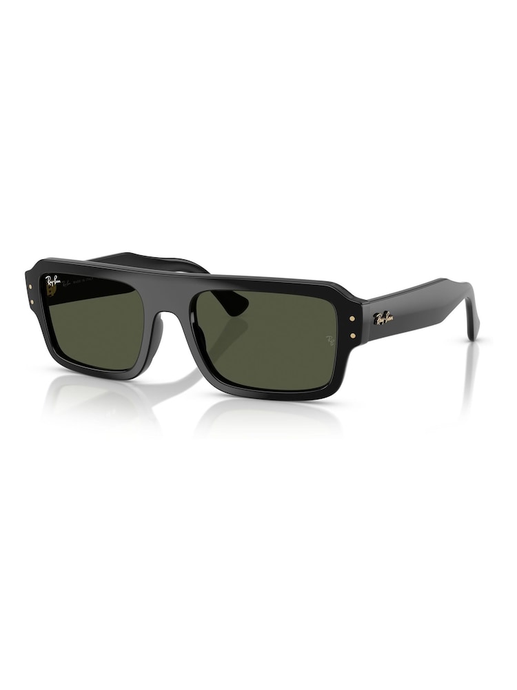 Ray Ban Lukas Rectangle Black Sunglasses - Image 1 of 6 Ray Ban Lukas Rectangle Black Sunglasses - Image 1 of 6