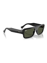 Ray Ban Lukas Rectangle Black Sunglasses - Image 2 of 6