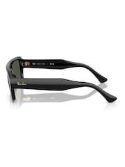Ray Ban Lukas Rectangle Black Sunglasses - Image 3 of 6